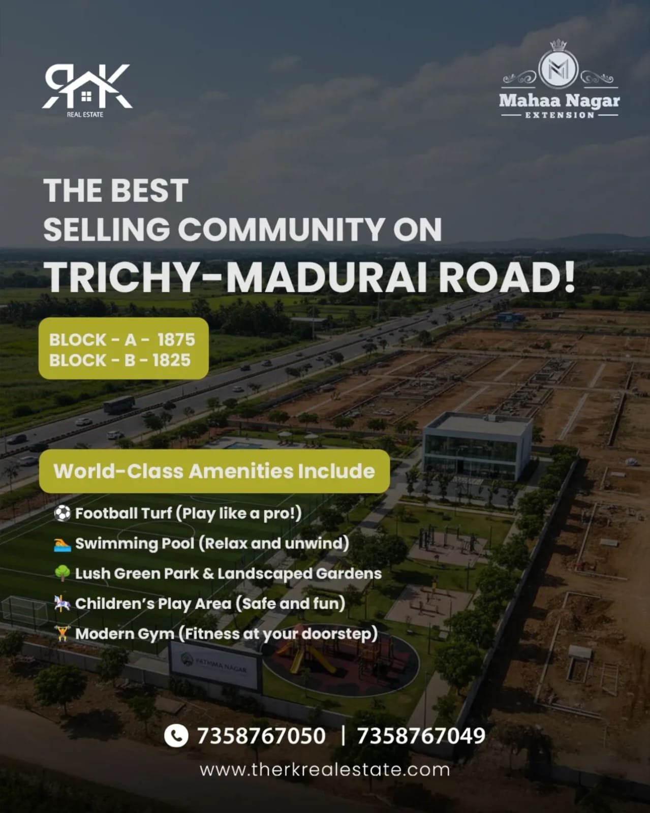 Mahaa Nagar Extension premium plots on Trichy Madurai Road